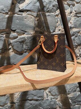 Louis Vuitton Brown Monogram Petit Sac Plat